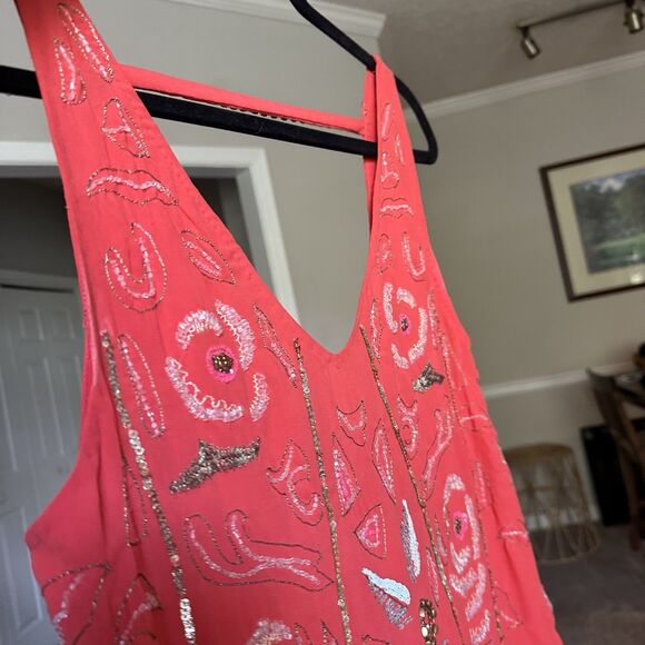 Free People Secret Garden Embellished Large Sequin Dress Size Small EXCELLENT! - Picture 9 of 13